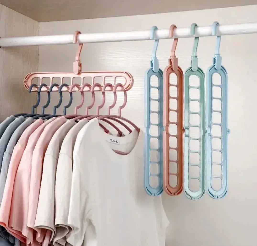 Unique wardrobe organizer (9 hole hanger)