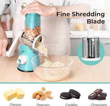 3 in 1 Manual Rotary Vegetable Drum Cutter